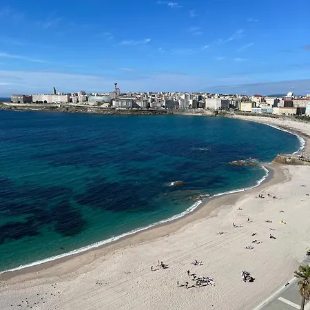 Primera Linea Playa Riazor A Coruña Buitenkant foto